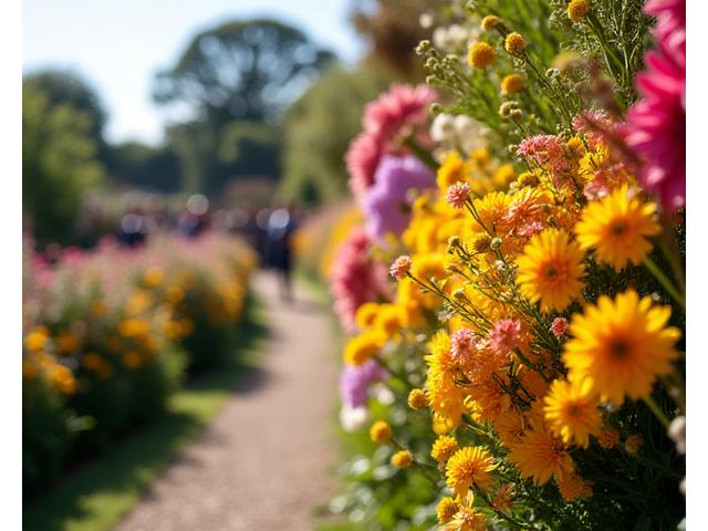 Vibrant floral displays at the Chelsea Flower Show.