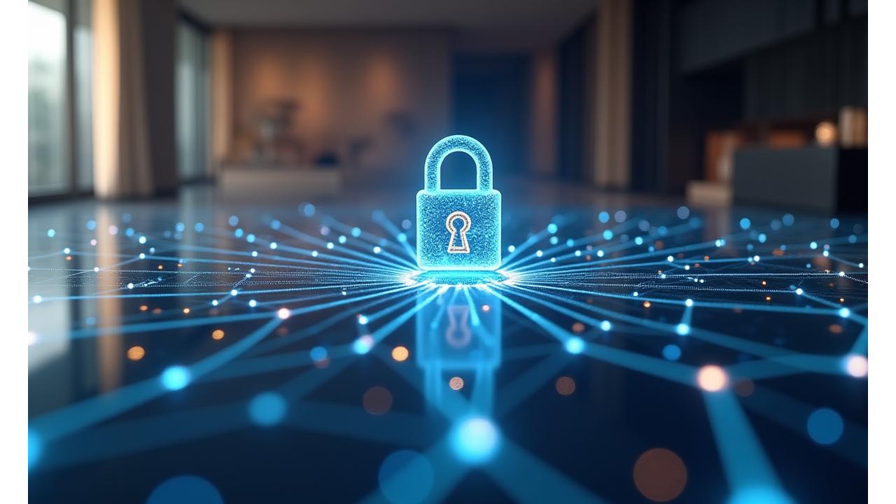 An abstract image representing trust and secure digital connections within a luxurious setting.