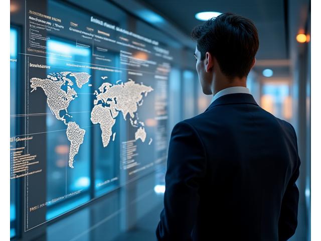 A person in a business suit holding an encrypted phone, silhouetted against a futuristic, secure digital interface, emphasizing confidentiality and discretion.