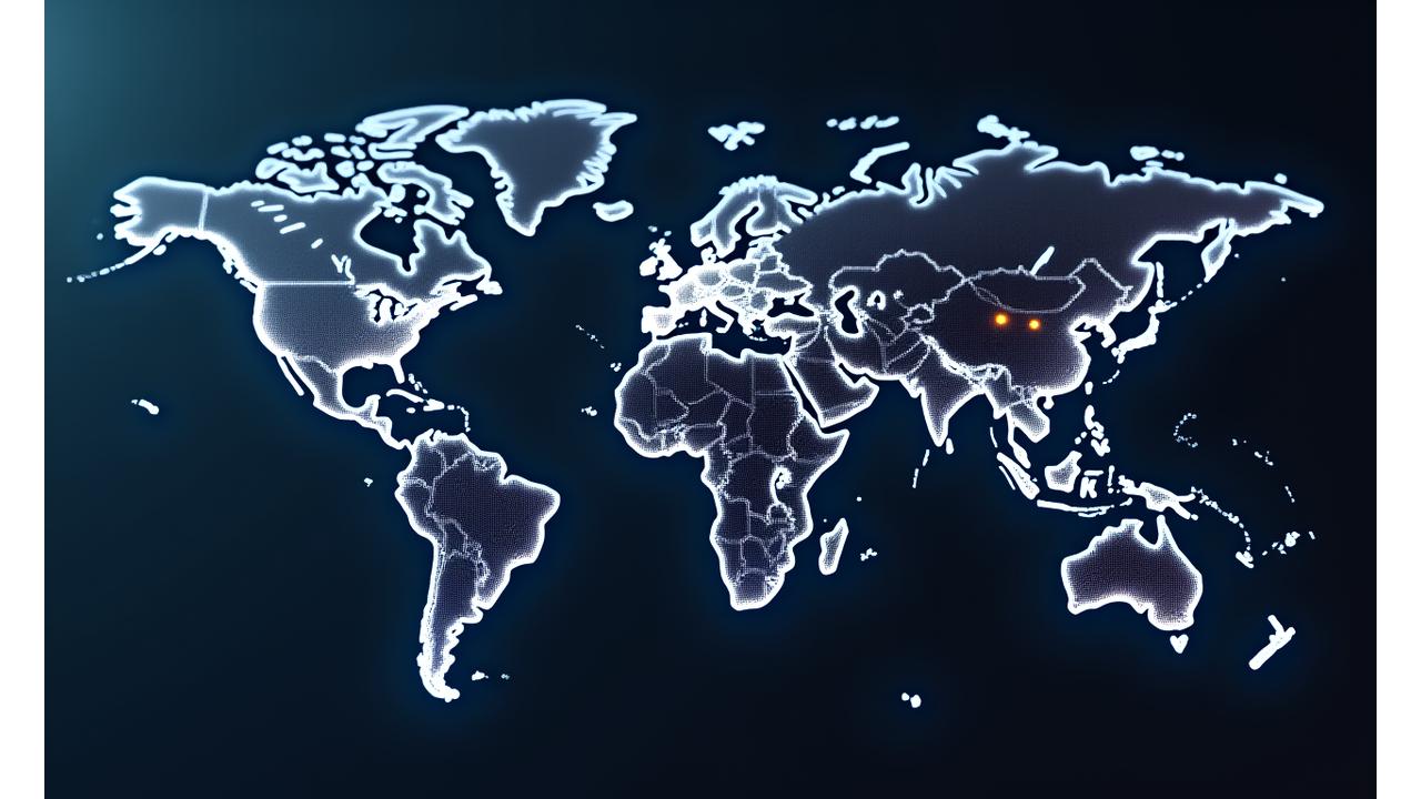 A sophisticated, interactive digital world map highlighting various travel destinations with intricate data overlays, symbolizing global connectivity and data analysis.